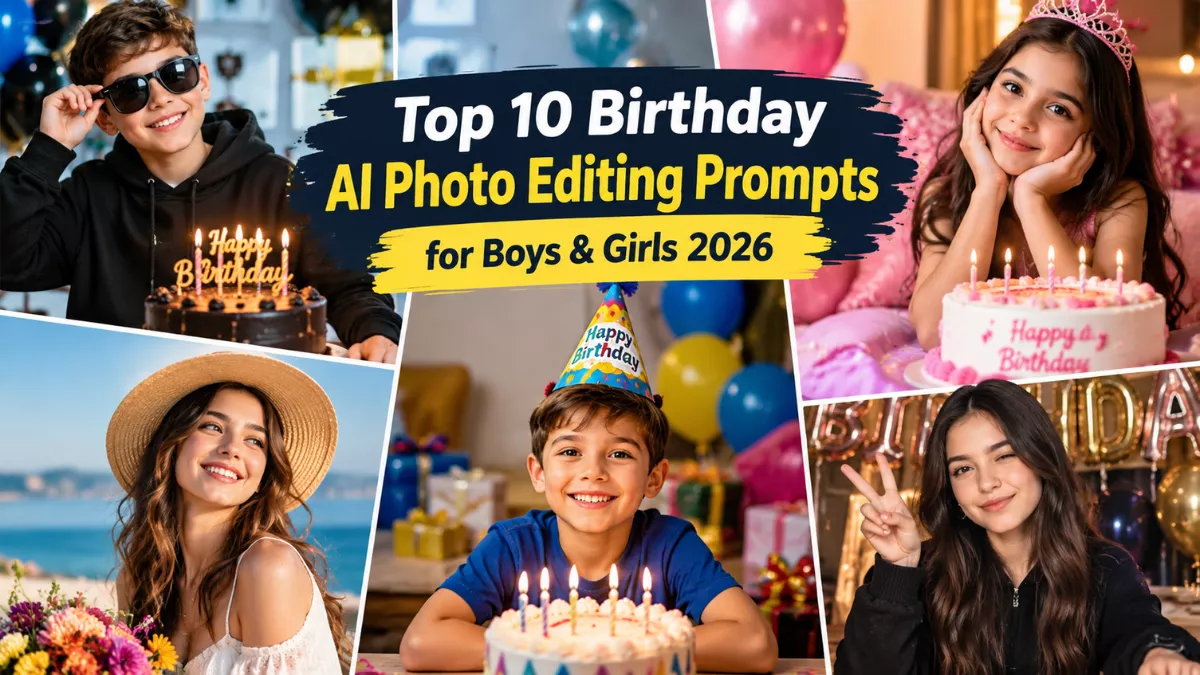 New Top 10 Birthday AI Photo Editing Prompts for Boys & Girls 2026