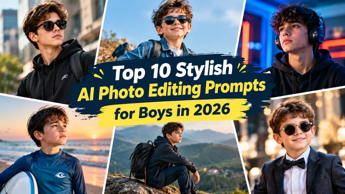 Top 10 Stylish AI Photo Editing Prompts for Boys in 2026